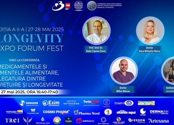 longevity forum fest 2025 medicamentele si suplimentele alimentare legatura dintre supravietuire si longevitate